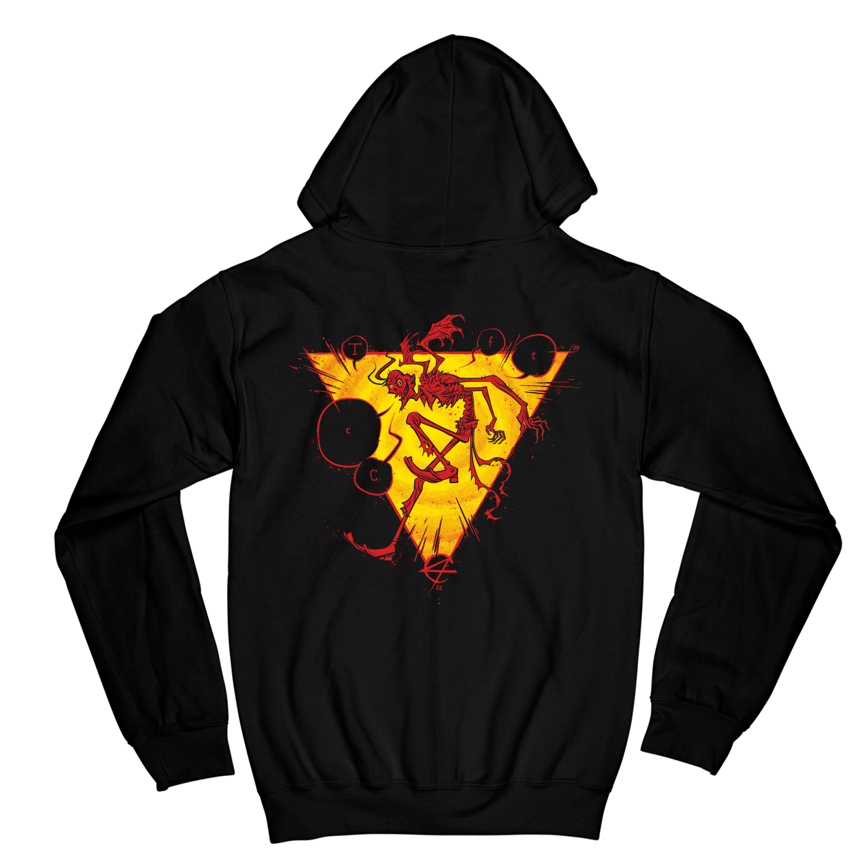 Zip Hoodie - Black - back***Black