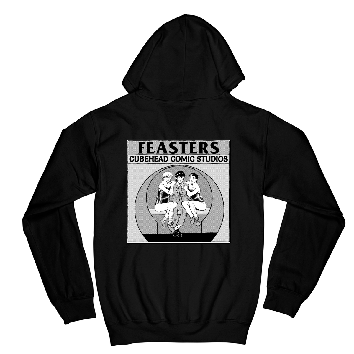 Zip Hoodie - Black - back***Black