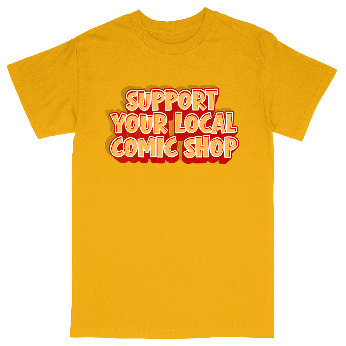 Basic Unisex Heavy Cotton T-Shirt - Athletic Gold - front