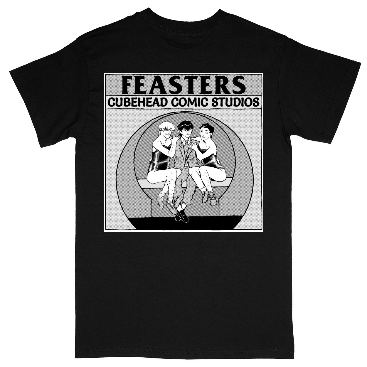 Basic Unisex Heavy Cotton T-Shirt - Black - back***Black|||Basic Unisex Heavy Cotton T-Shirt