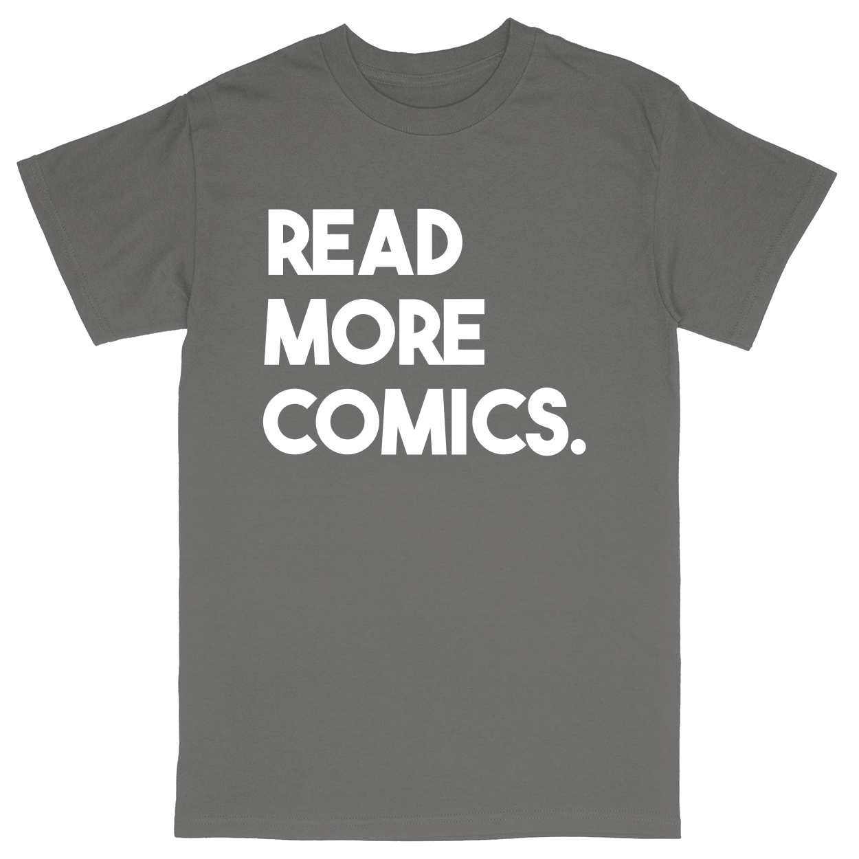 Basic Unisex Heavy Cotton T-Shirt - Charcoal - front***Charcoal|||Basic Unisex Heavy Cotton T-Shirt