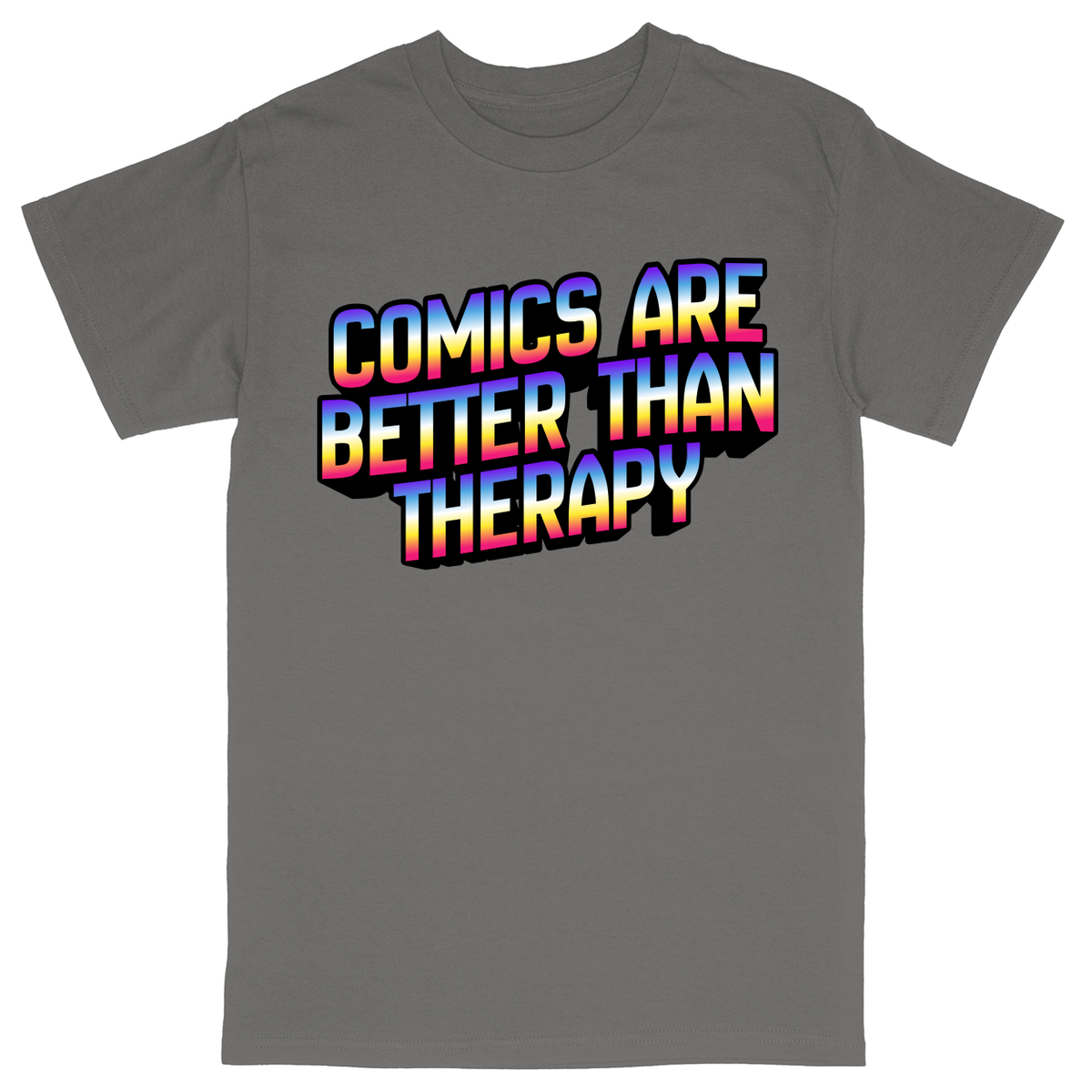 Basic Unisex Heavy Cotton T-Shirt - Charcoal - front