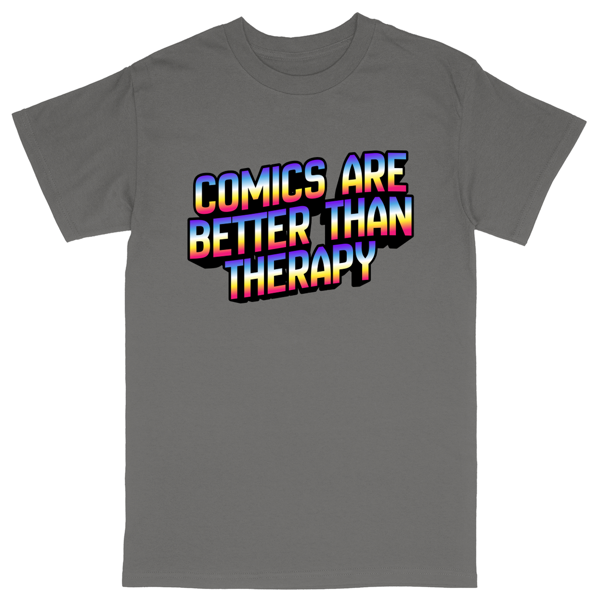 Basic Unisex Heavy Cotton T-Shirt - Charcoal - front