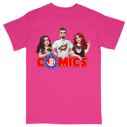 Basic Unisex Heavy Cotton T-Shirt - Hot Pink - back