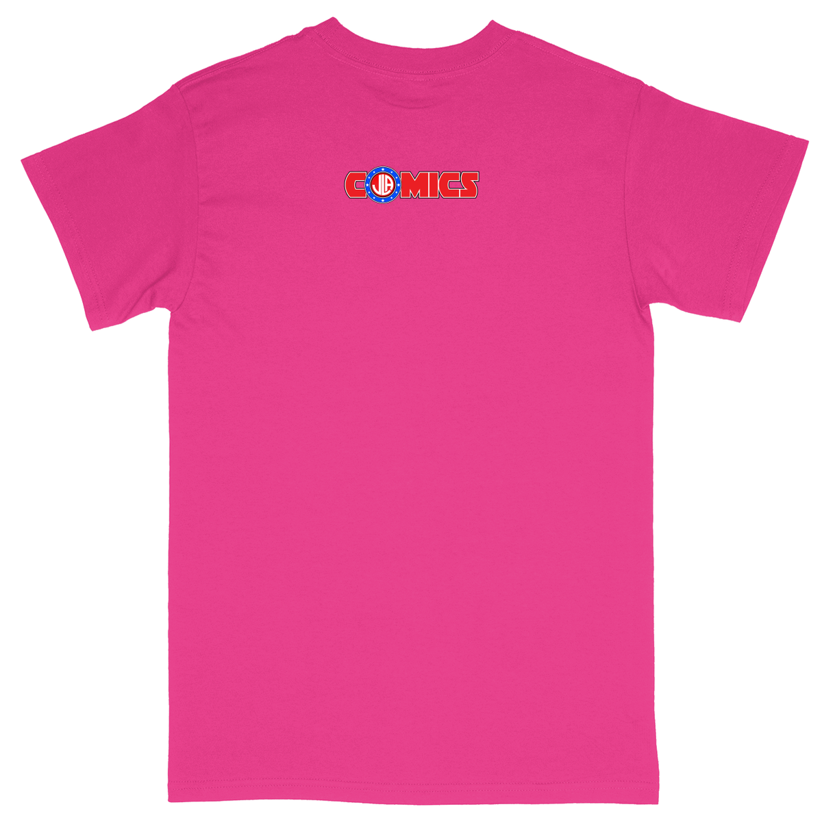 Basic Unisex Heavy Cotton T-Shirt - Hot Pink - back***Hot Pink|||Basic Unisex Heavy Cotton T-Shirt