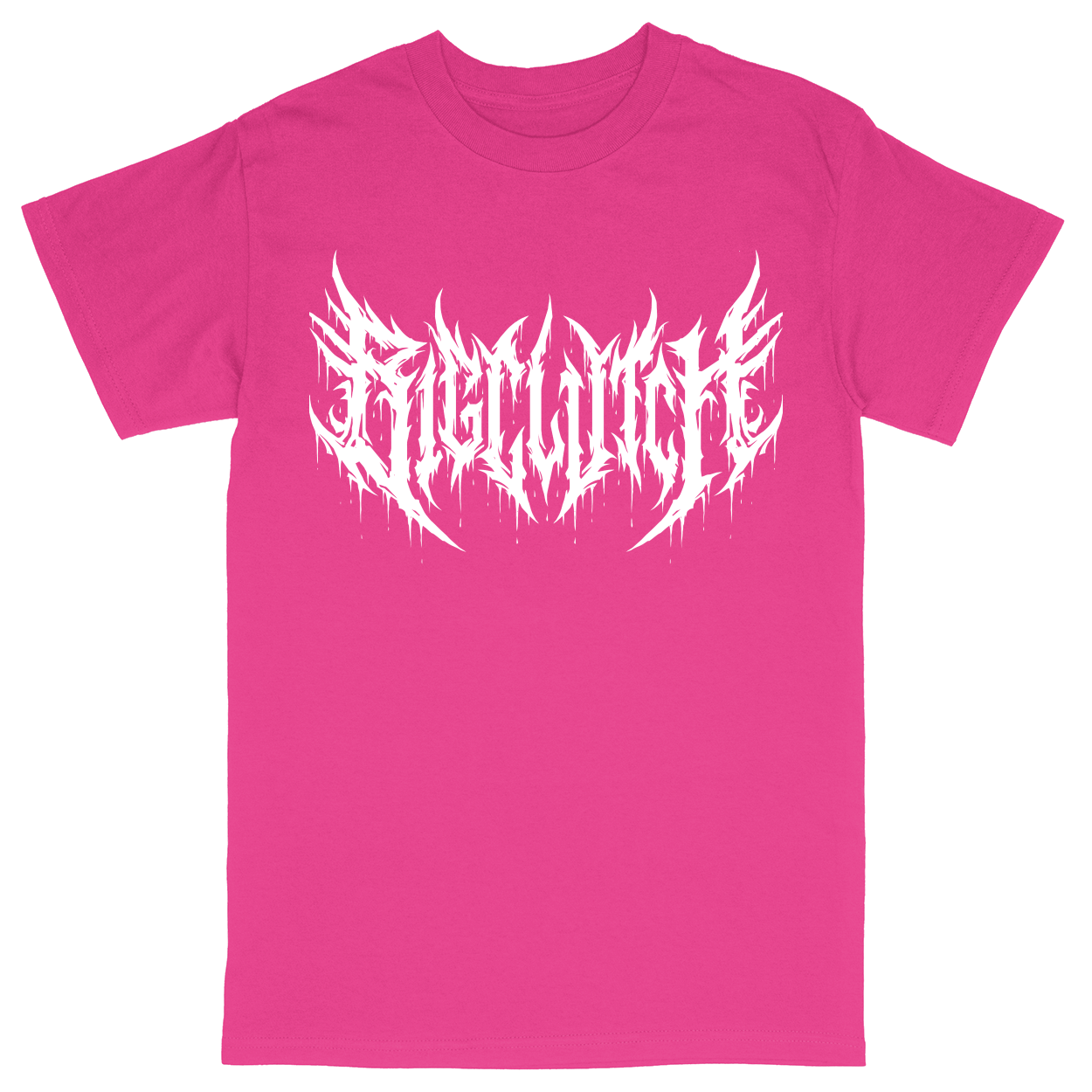 Basic Unisex Heavy Cotton T-Shirt - Hot Pink - front***Hot Pink|||Basic Unisex Heavy Cotton T-Shirt