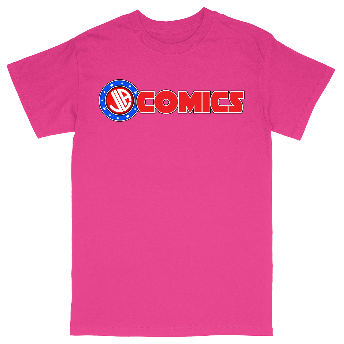 Basic Unisex Heavy Cotton T-Shirt - Hot Pink - front***Hot Pink|||Basic Unisex Heavy Cotton T-Shirt