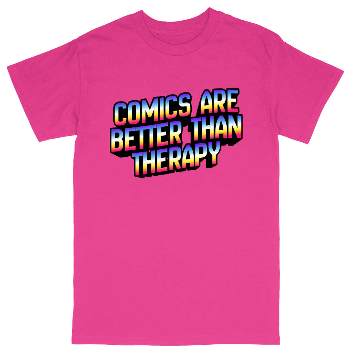 Basic Unisex Heavy Cotton T-Shirt - Hot Pink - front