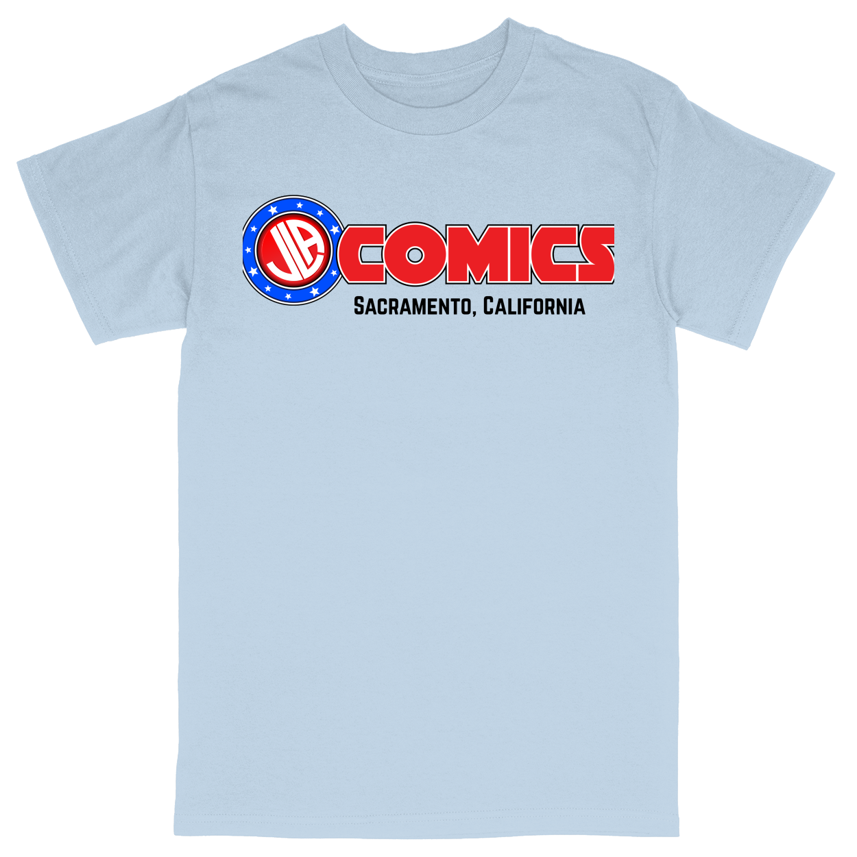 Basic Unisex Heavy Cotton T-Shirt - Light Blue - front***Light Blue|||Basic Unisex Heavy Cotton T-Shirt