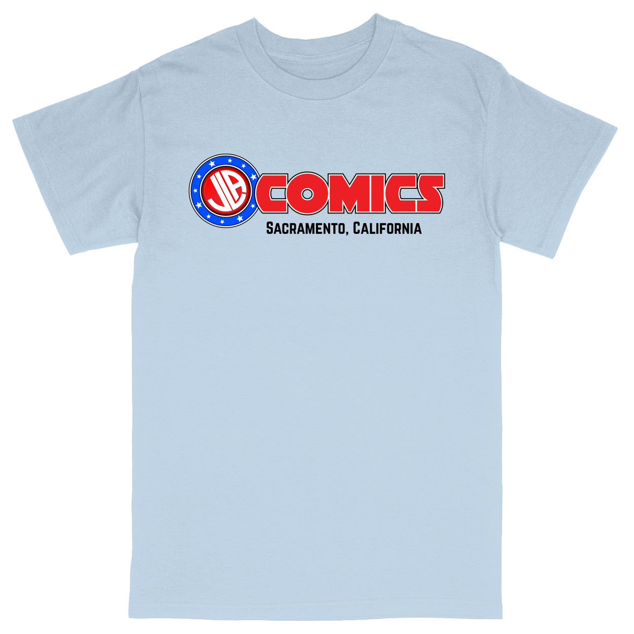 Basic Unisex Heavy Cotton T-Shirt - Light Blue - front