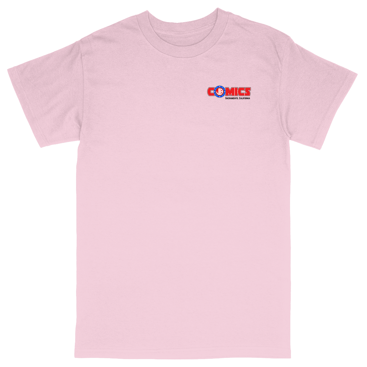 Basic Unisex Heavy Cotton T-Shirt - Light Pink - front***Light Pink|||Basic Unisex Heavy Cotton T-Shirt