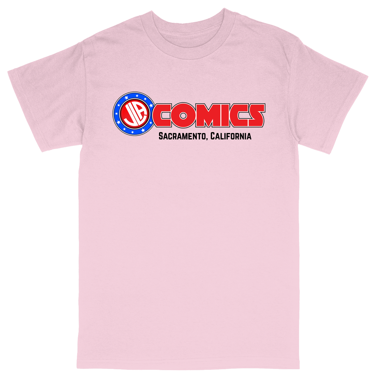 Basic Unisex Heavy Cotton T-Shirt - Light Pink - front***Light Pink|||Basic Unisex Heavy Cotton T-Shirt
