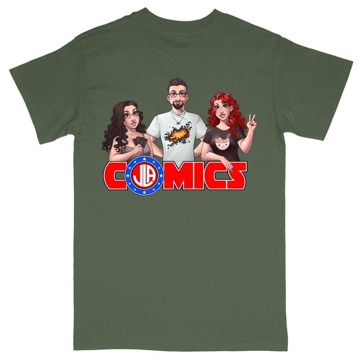 Basic Unisex Heavy Cotton T-Shirt - Military Green - back