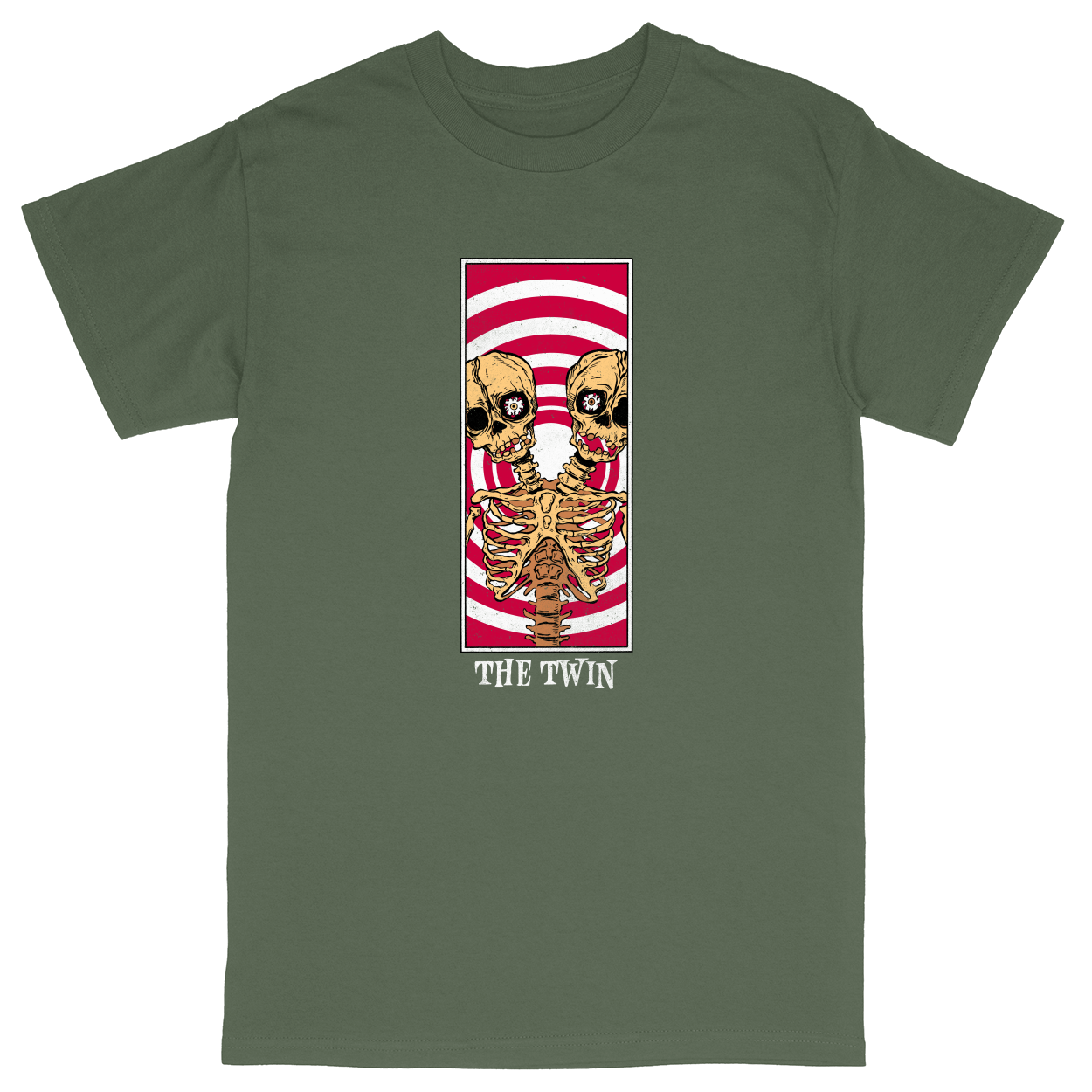 Basic Unisex Heavy Cotton T-Shirt - Military Green - front***Military Green|||Basic Unisex Heavy Cotton T-Shirt