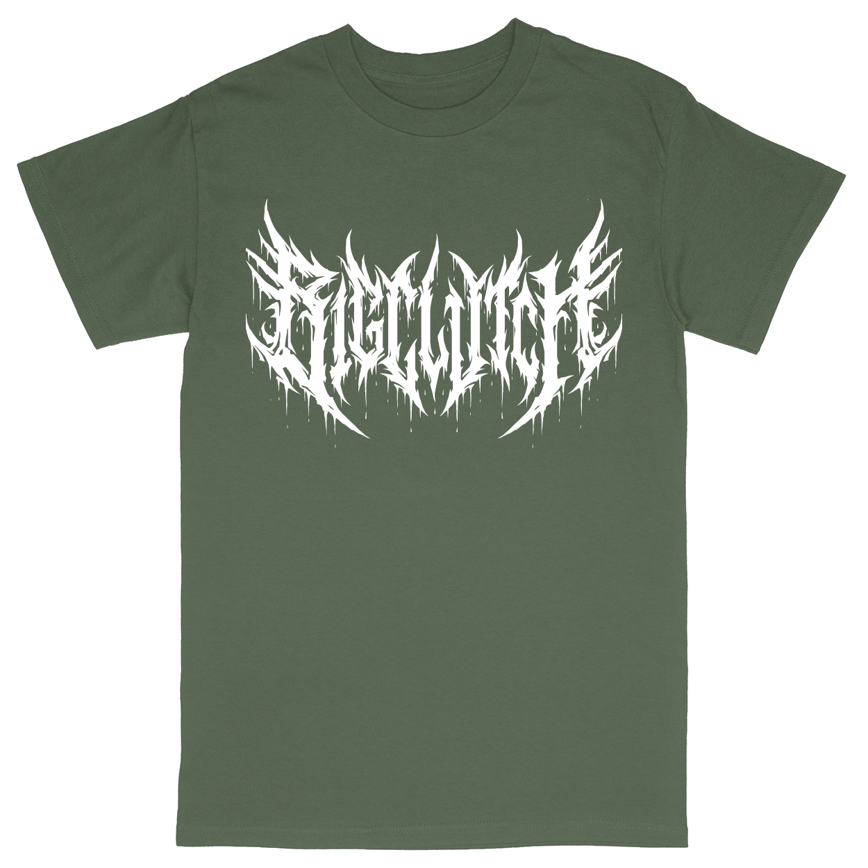 Basic Unisex Heavy Cotton T-Shirt - Military Green - front***Military Green|||Basic Unisex Heavy Cotton T-Shirt