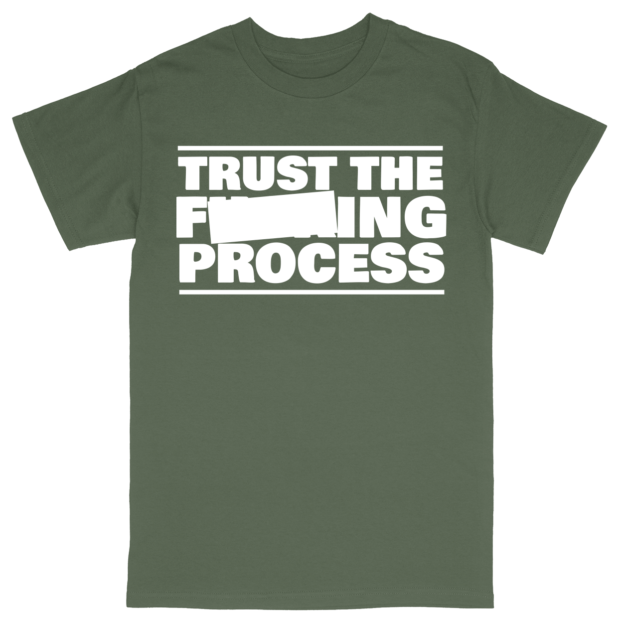 Basic Unisex Heavy Cotton T-Shirt - Military Green - front***Military Green|||Basic Unisex Heavy Cotton T-Shirt