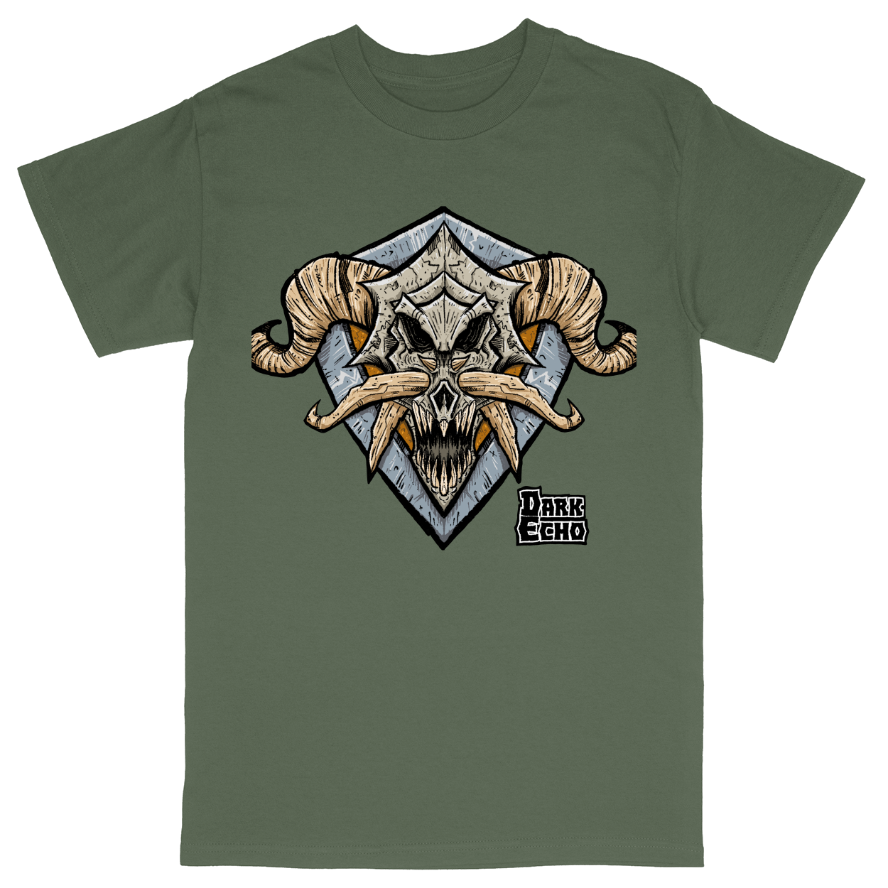 Basic Unisex Heavy Cotton T-Shirt - Military Green - front***Military Green|||Basic Unisex Heavy Cotton T-Shirt