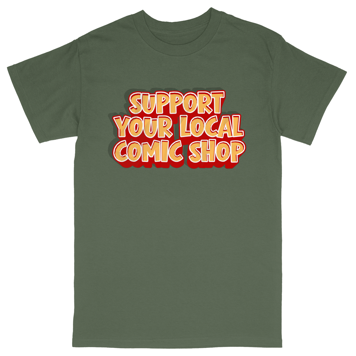 Basic Unisex Heavy Cotton T-Shirt - Military Green - front