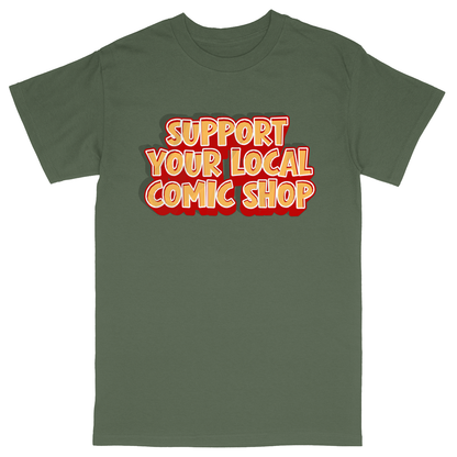 Basic Unisex Heavy Cotton T-Shirt - Military Green - front
