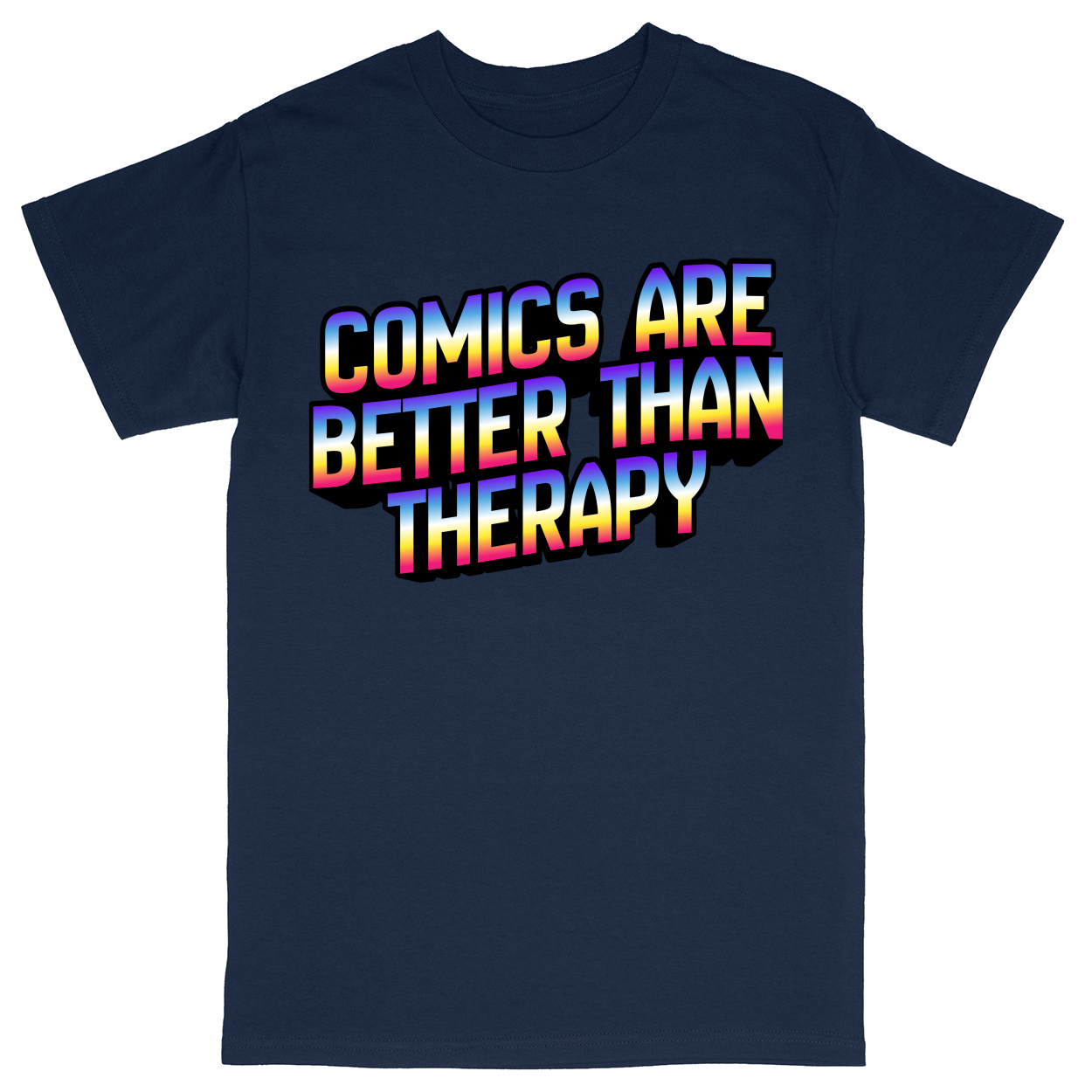 Basic Unisex Heavy Cotton T-Shirt - Navy - front***Navy|||Basic Unisex Heavy Cotton T-Shirt