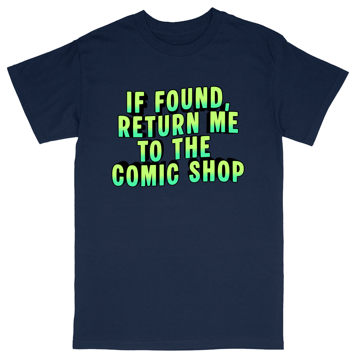 Basic Unisex Heavy Cotton T-Shirt - Navy - front***Navy|||Basic Unisex Heavy Cotton T-Shirt