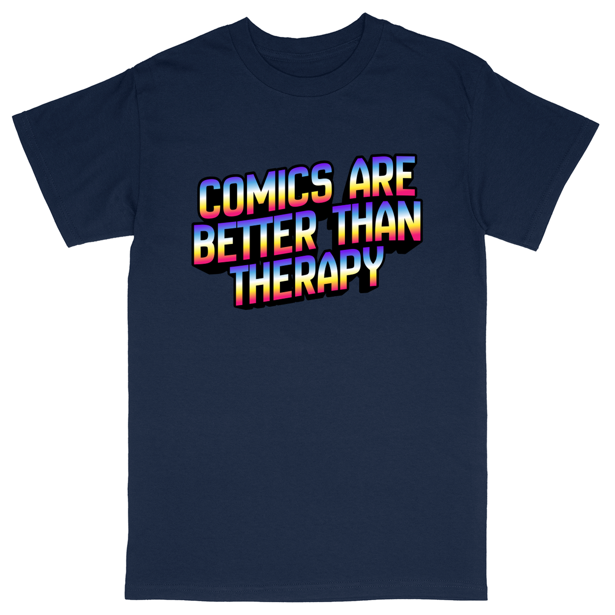 Basic Unisex Heavy Cotton T-Shirt - Navy - front