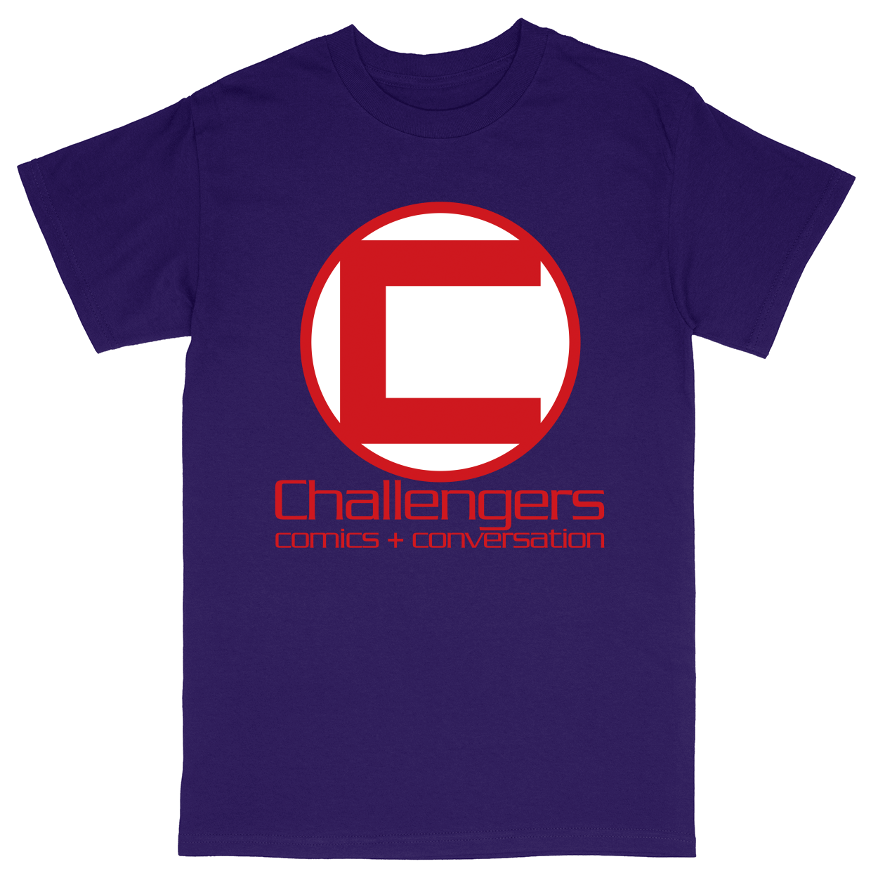 Basic Unisex Heavy Cotton T-Shirt - Purple - front***Purple|||Basic Unisex Heavy Cotton T-Shirt