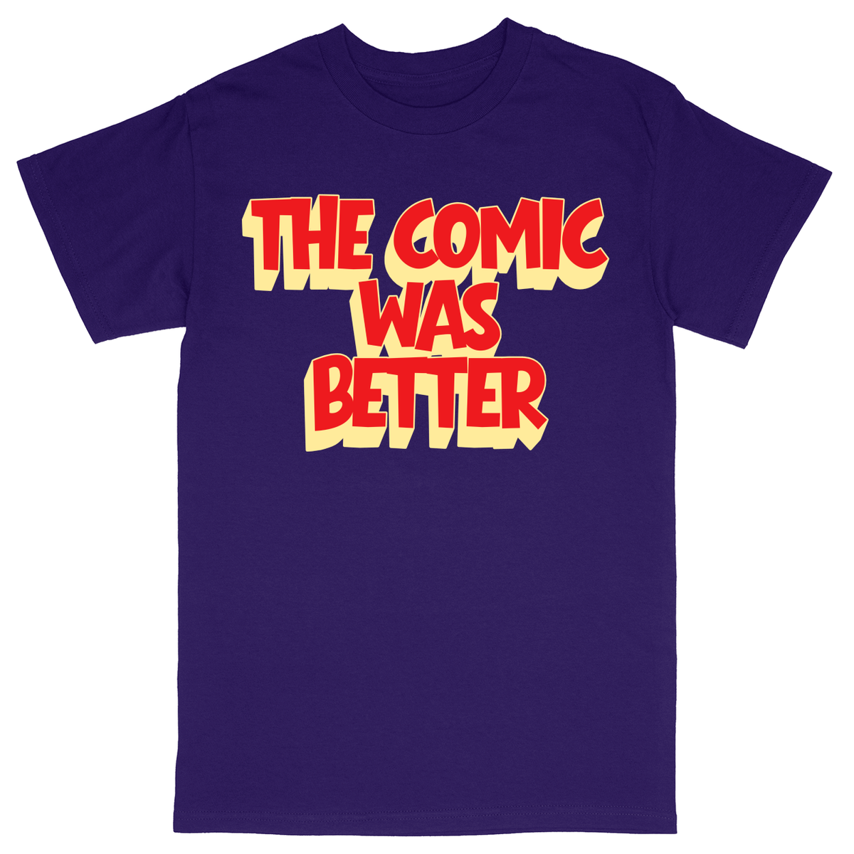 Basic Unisex Heavy Cotton T-Shirt - Purple - front***Purple|||Basic Unisex Heavy Cotton T-Shirt