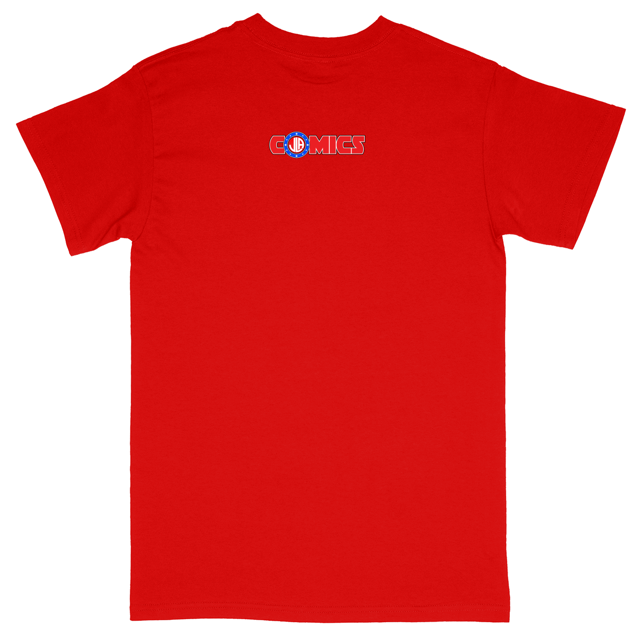 Basic Unisex Heavy Cotton T-Shirt - Red - back***Red|||Basic Unisex Heavy Cotton T-Shirt