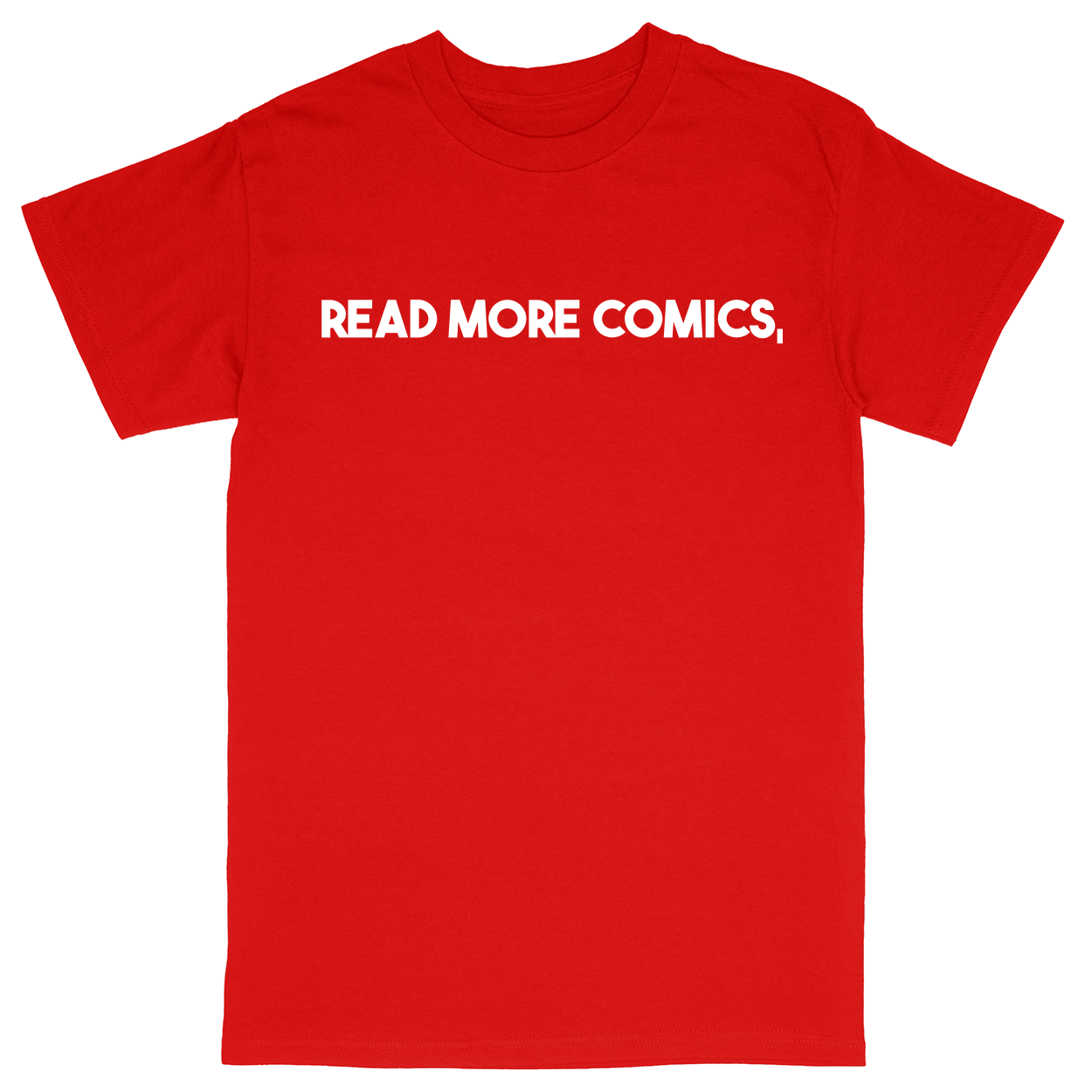 Basic Unisex Heavy Cotton T-Shirt - Red - front***Red|||Basic Unisex Heavy Cotton T-Shirt