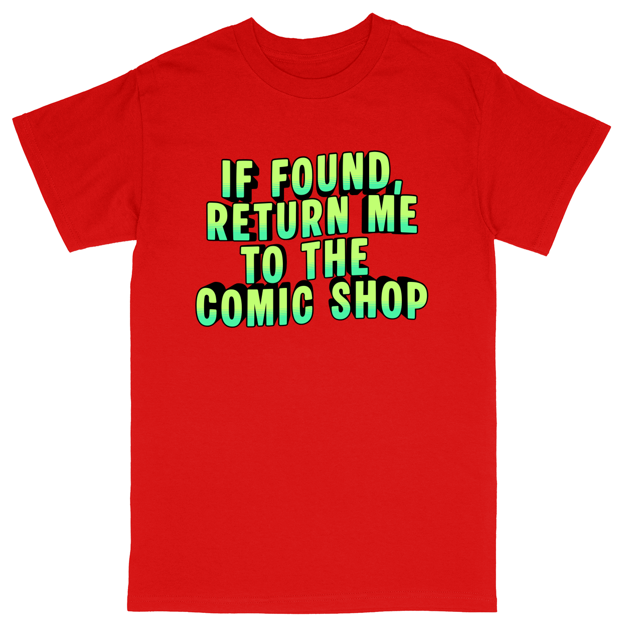Basic Unisex Heavy Cotton T-Shirt - Red - front***Red|||Basic Unisex Heavy Cotton T-Shirt