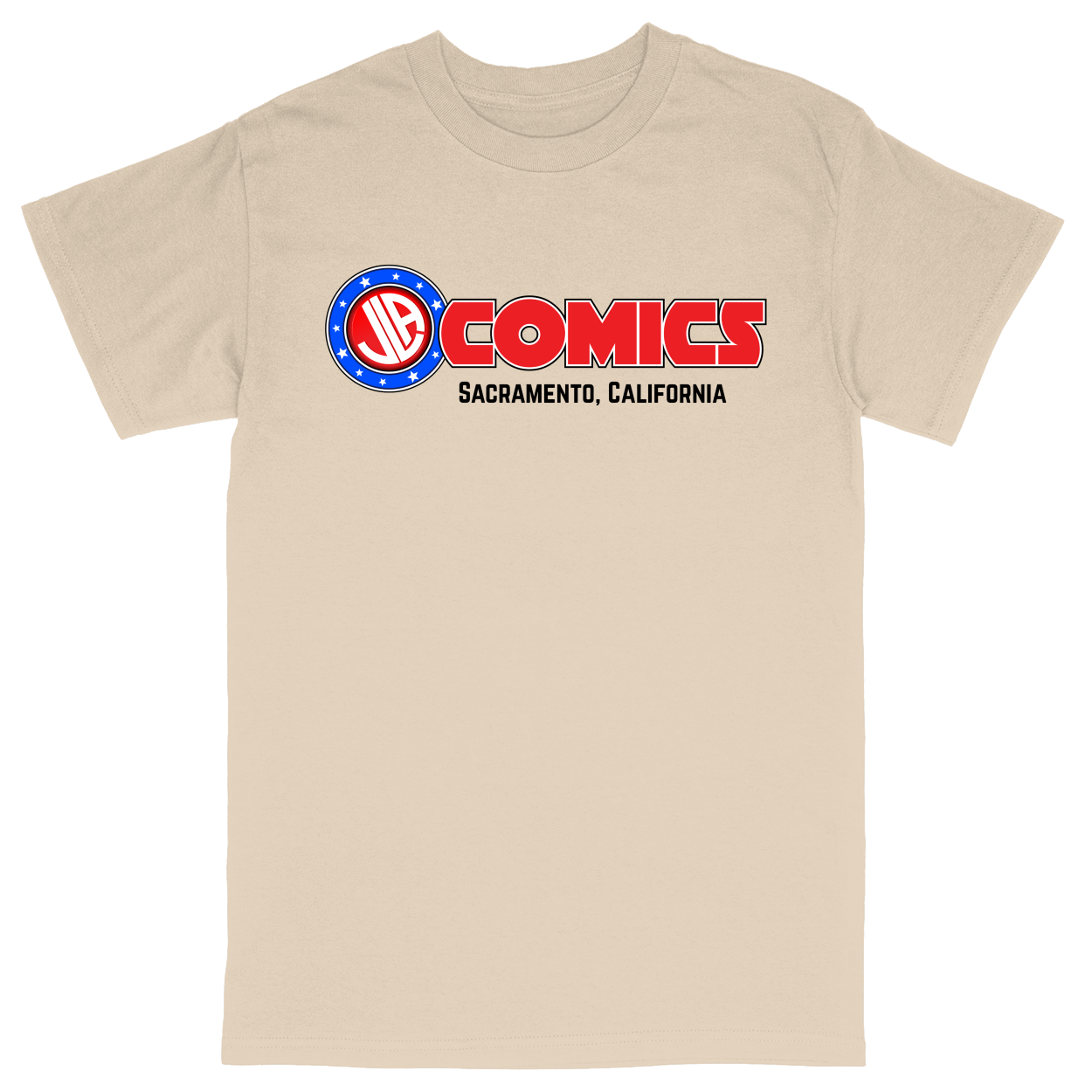 Basic Unisex Heavy Cotton T-Shirt - Sand - front***Sand|||Basic Unisex Heavy Cotton T-Shirt
