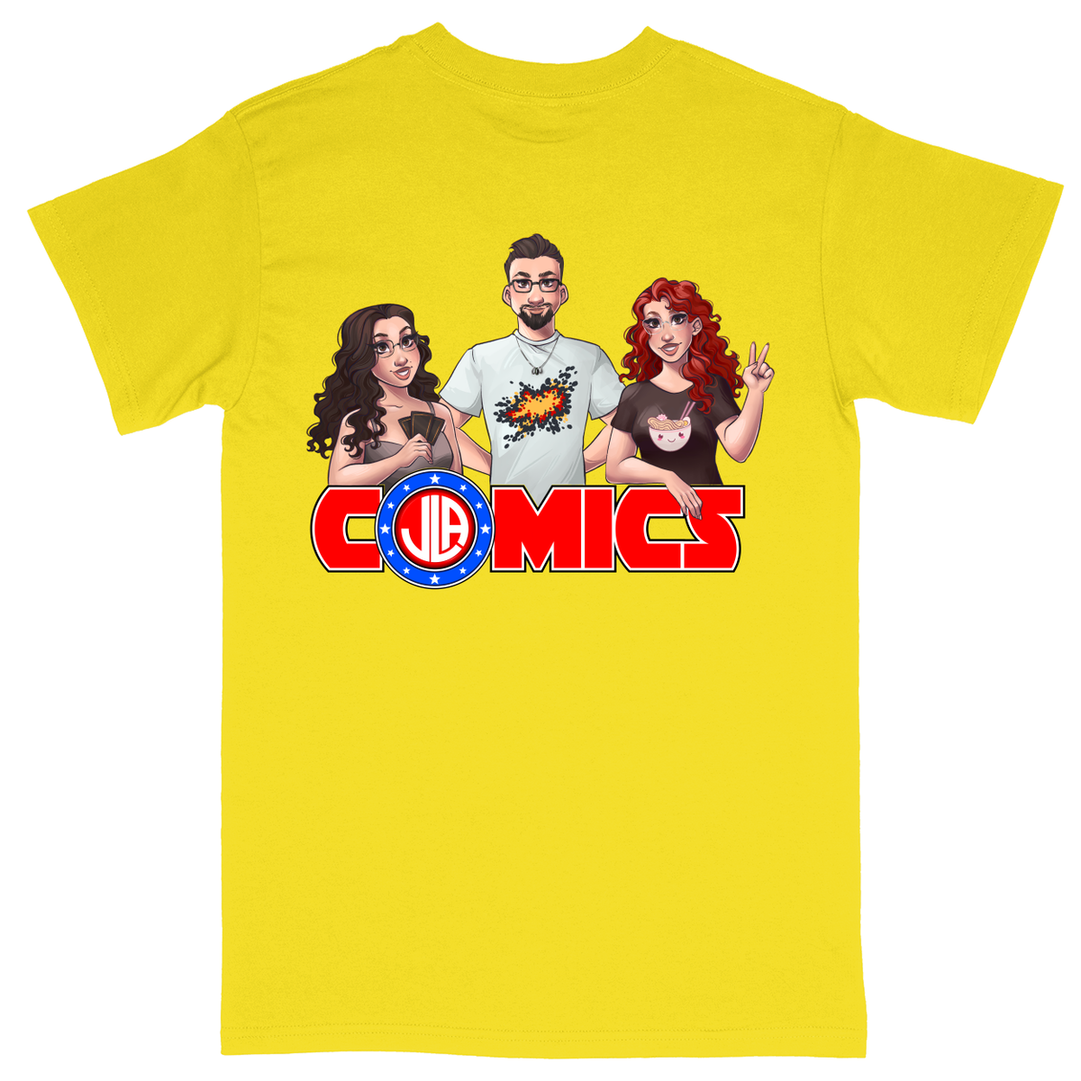 Basic Unisex Heavy Cotton T-Shirt - Yellow - back***Yellow|||Basic Unisex Heavy Cotton T-Shirt