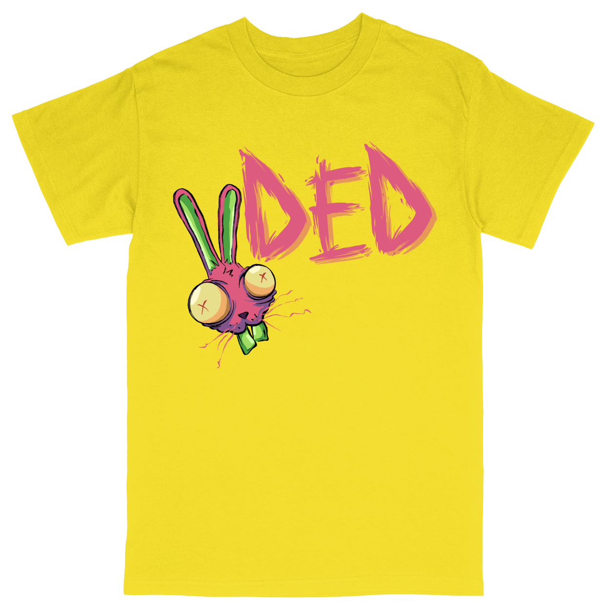 Basic Unisex Heavy Cotton T-Shirt - Yellow - front***Yellow|||Basic Unisex Heavy Cotton T-Shirt