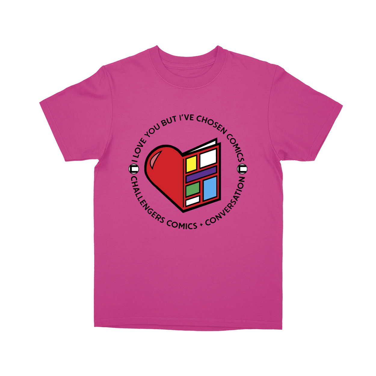 Basic Youth T-shirt - Hot Pink - front
