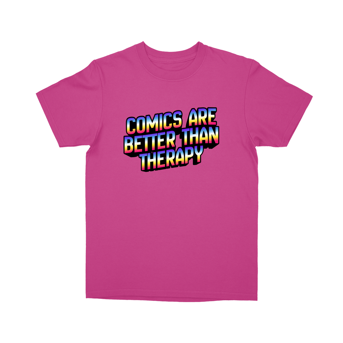 Basic Youth T-shirt - Hot Pink - front***Hot Pink|||Basic Youth T-shirt