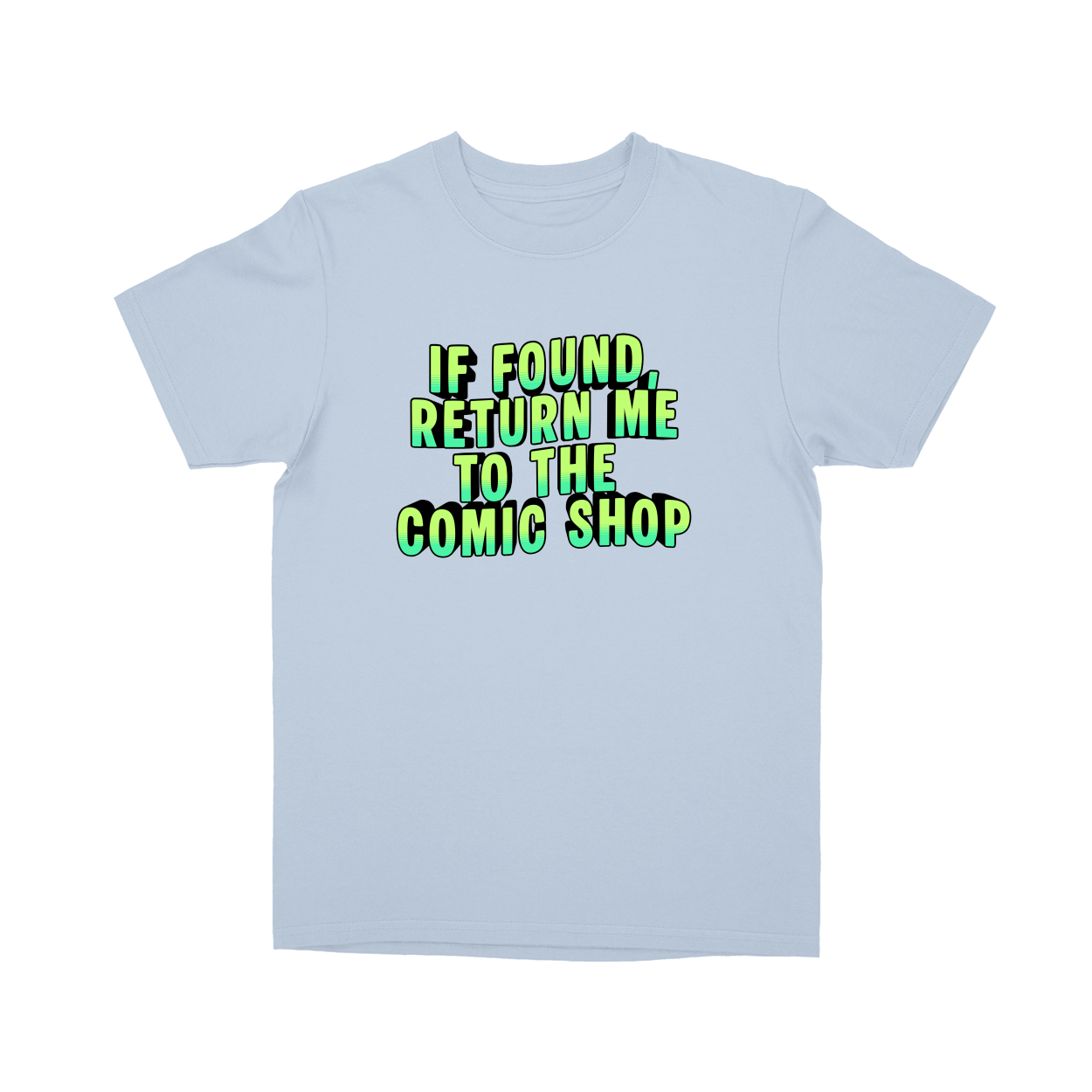 Basic Youth T-shirt - Light Blue - front***Light Blue|||Basic Youth T-shirt