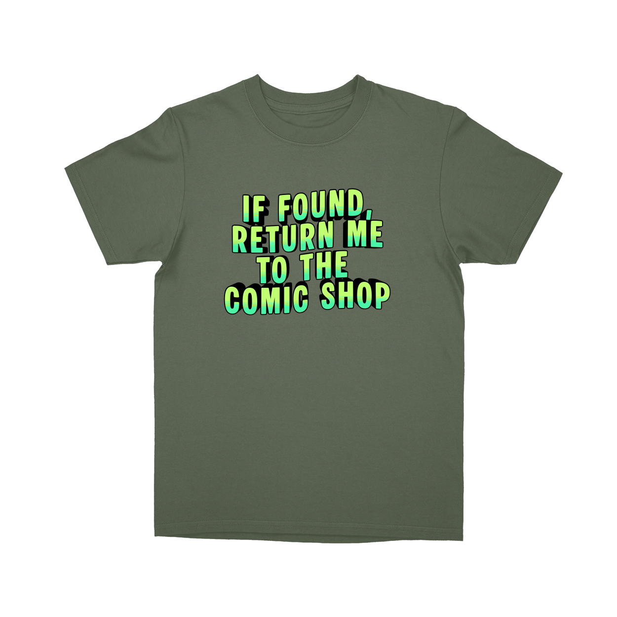 Basic Youth T-shirt - Military Green - front***Military Green|||Basic Youth T-shirt