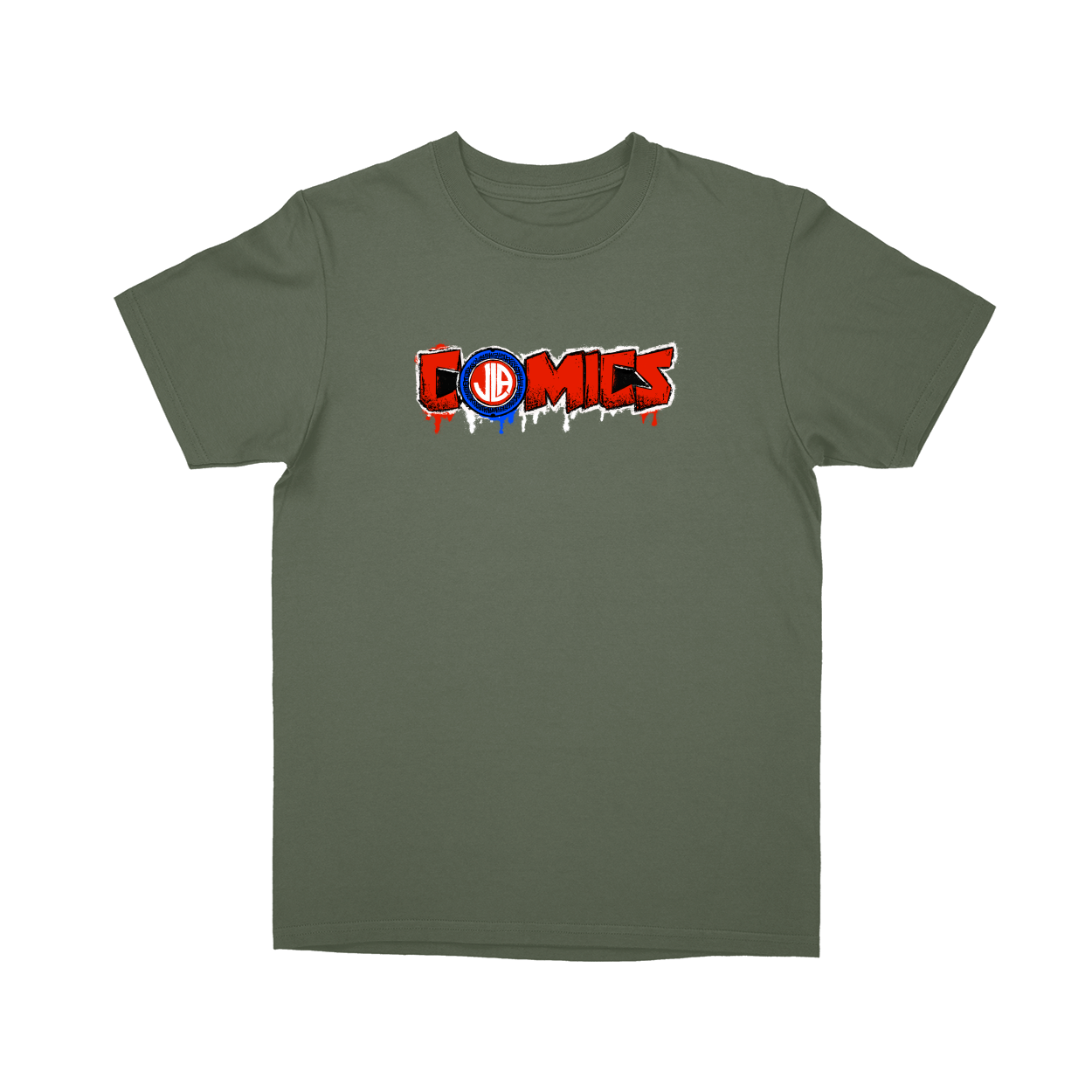 Basic Youth T-shirt - Military Green - front
