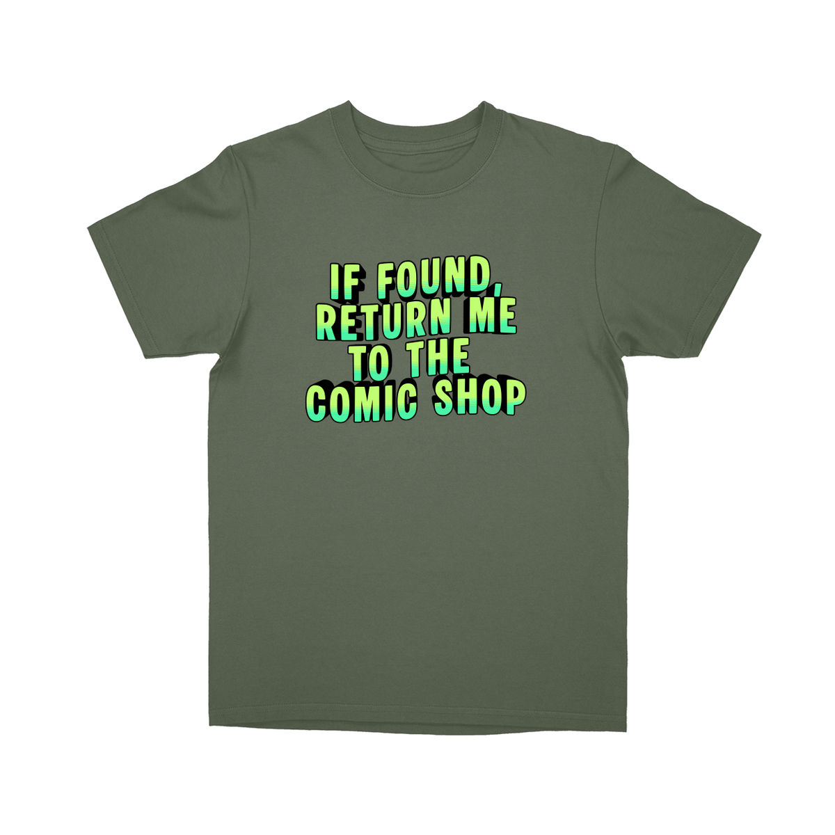 Basic Youth T-shirt - Military Green - front