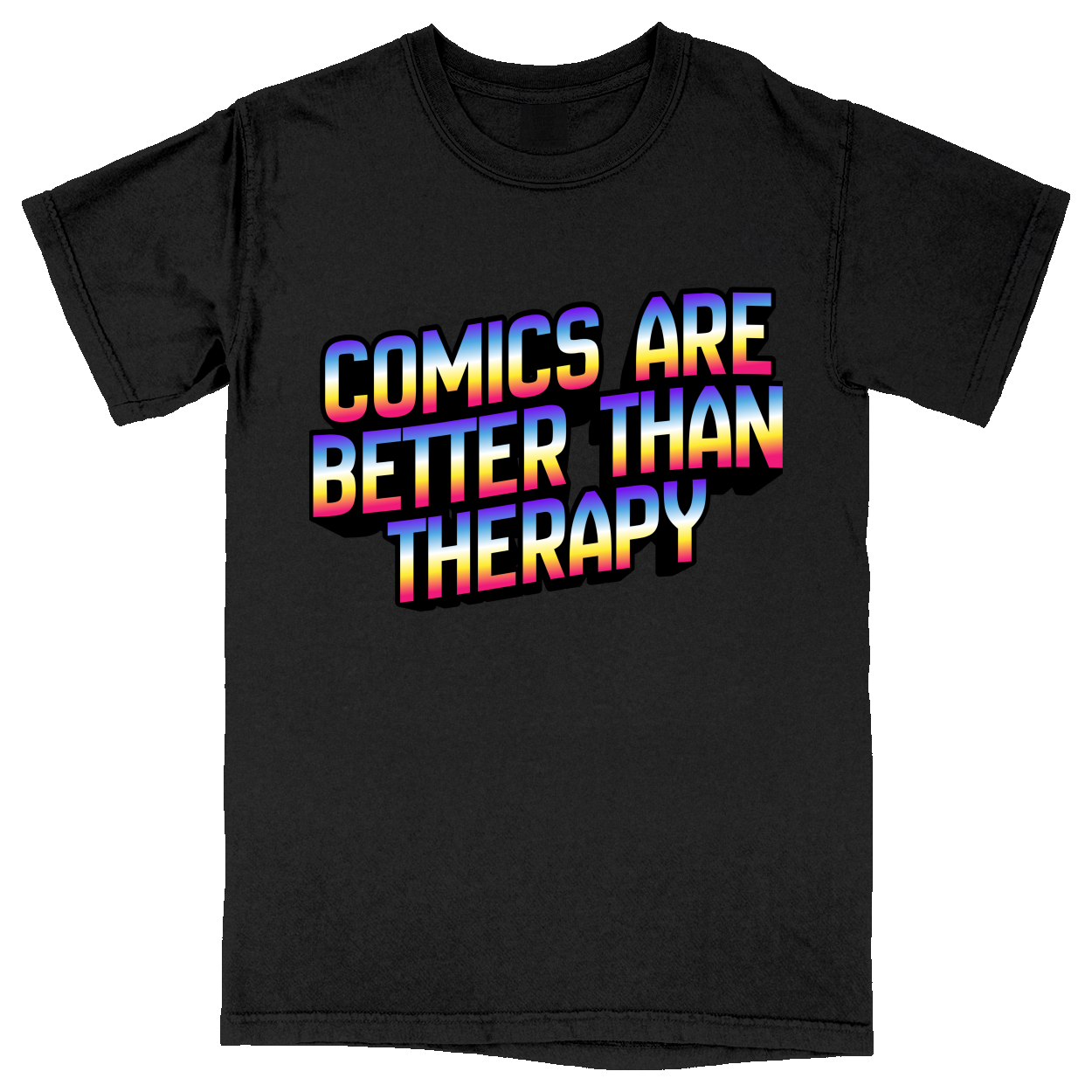 Comfort Colors Soft Heavyweight Tee - Black - front***Black|||Comfort Colors Soft Heavyweight Tee