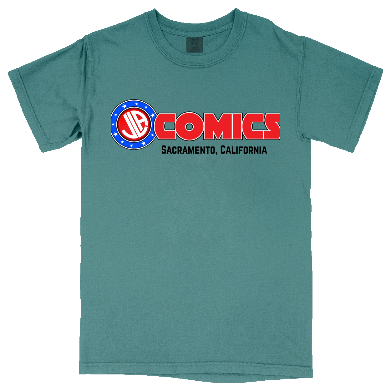 Comfort Colors Soft Heavyweight Tee - Green - front***Green|||Comfort Colors Soft Heavyweight Tee