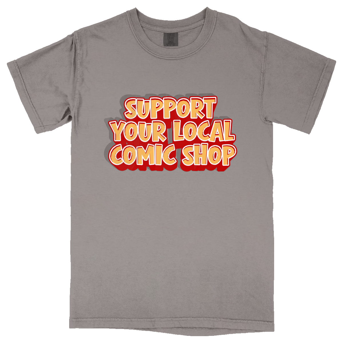 Comfort Colors Soft Heavyweight Tee - Heather Grey - front***Heather Grey|||Comfort Colors Soft Heavyweight Tee