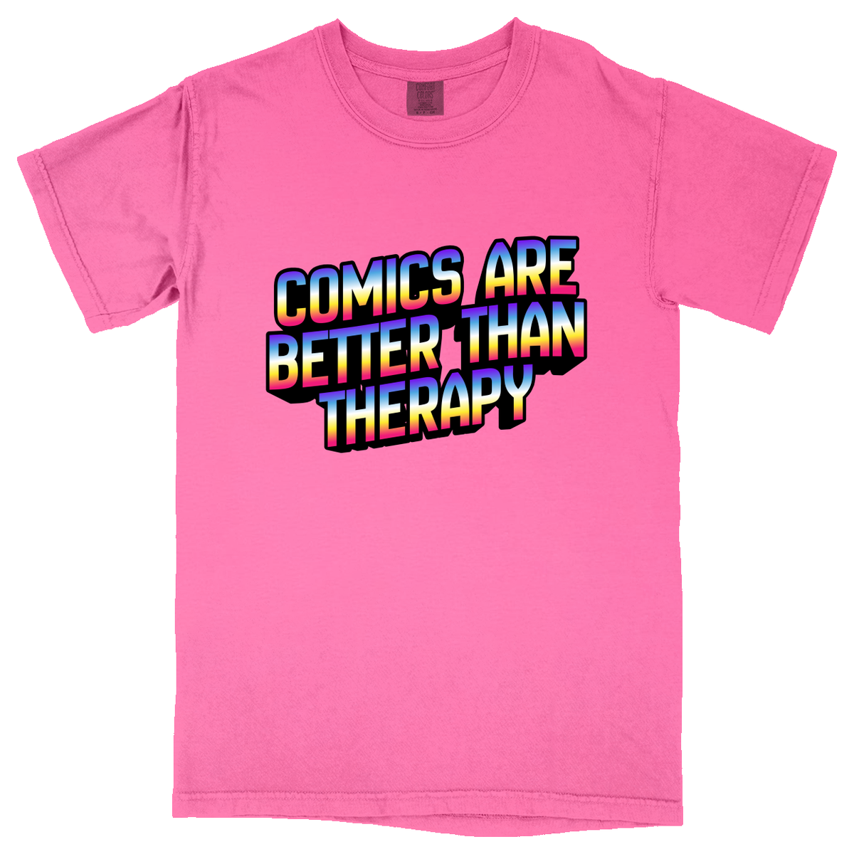 Comfort Colors Soft Heavyweight Tee - Hot Pink - front