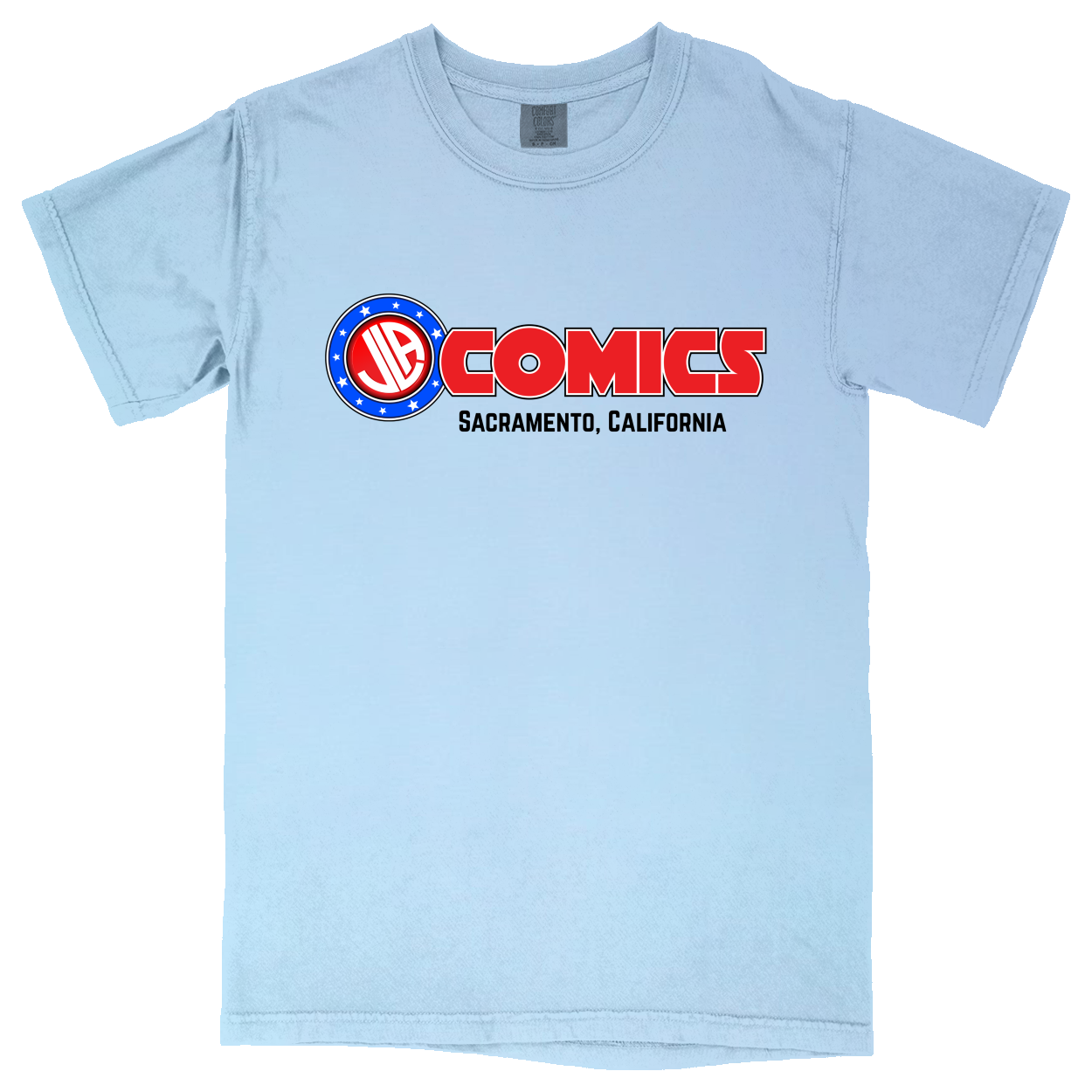 Comfort Colors Soft Heavyweight Tee - Light Blue - front***Light Blue|||Comfort Colors Soft Heavyweight Tee