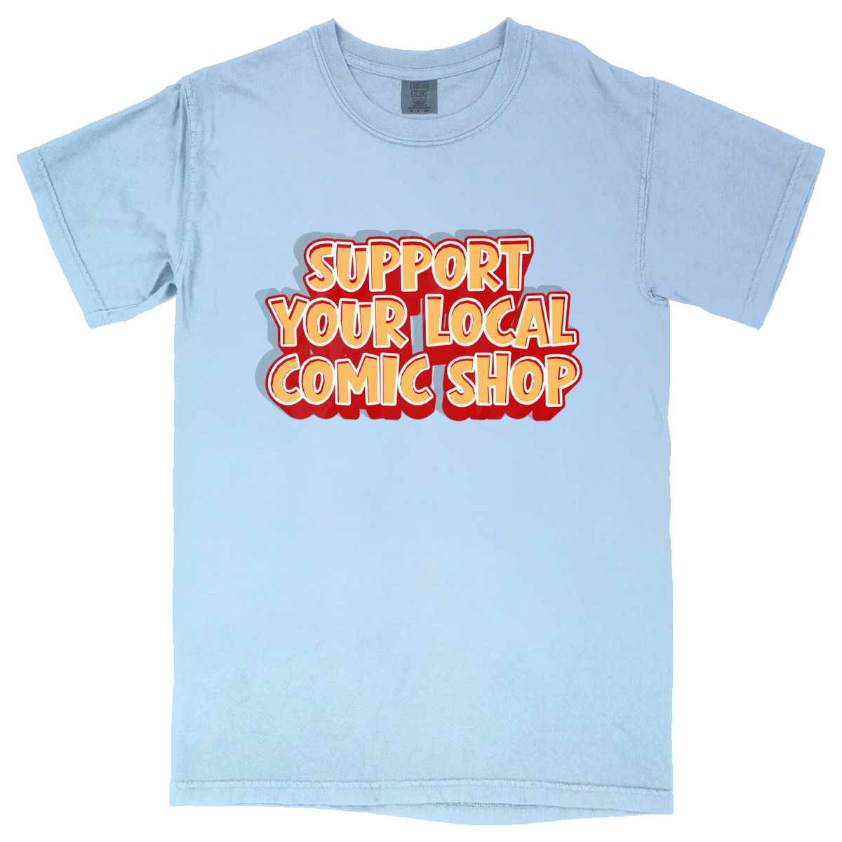 Comfort Colors Soft Heavyweight Tee - Light Blue - front***Light Blue|||Comfort Colors Soft Heavyweight Tee