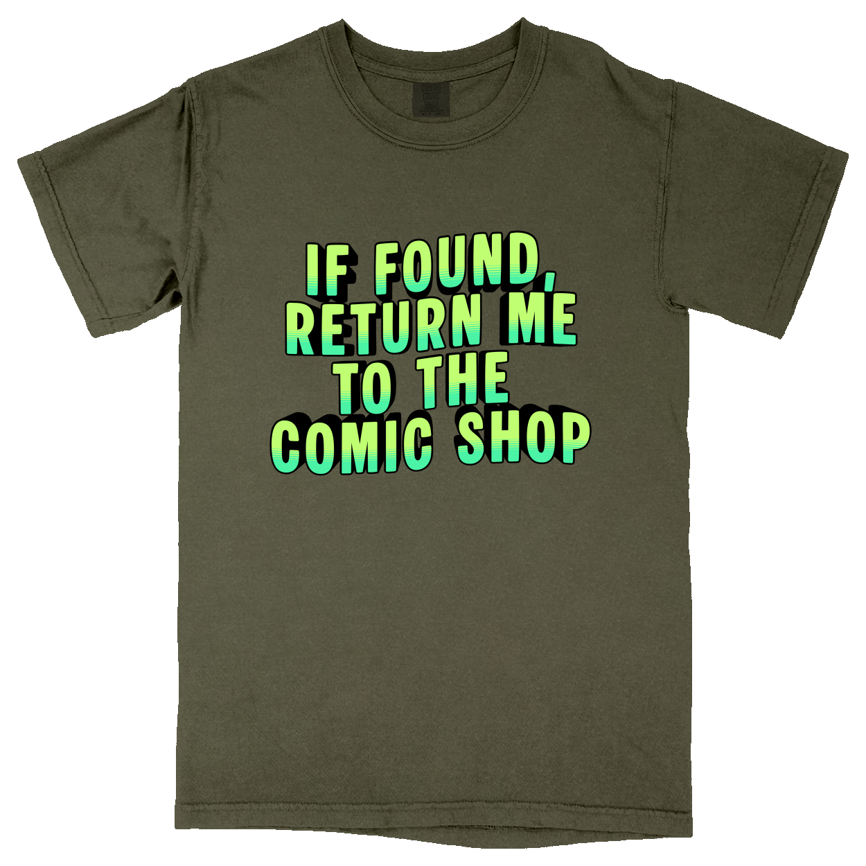Comfort Colors Soft Heavyweight Tee - Military Green - front