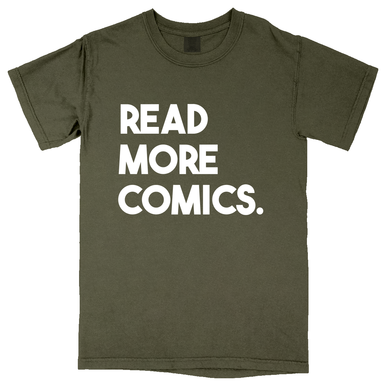 Comfort Colors Soft Heavyweight Tee - Military Green - front***Military Green|||Comfort Colors Soft Heavyweight Tee