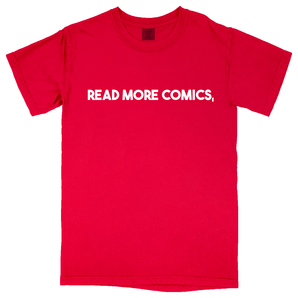 Comfort Colors Soft Heavyweight Tee - Red - front***Red|||Comfort Colors Soft Heavyweight Tee