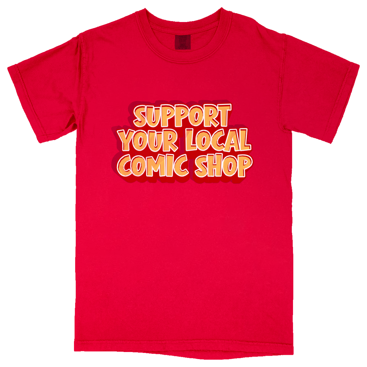 Comfort Colors Soft Heavyweight Tee - Red - front***Red|||Comfort Colors Soft Heavyweight Tee